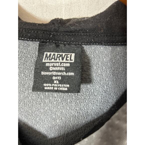 Marvel Hoodie XL Gray Punisher Waffle Sweatshirt - Picture 7 of 10